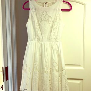 Alice and Olivia for Scoop white eyelet dress